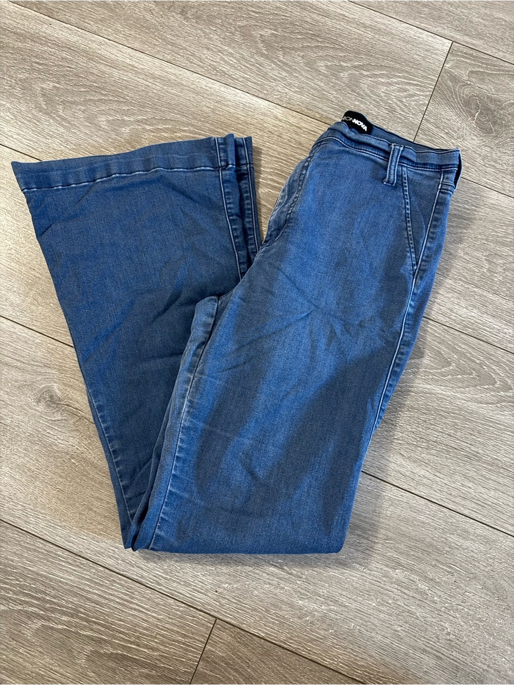 High waisted Fashion Nova Blue Flare Jeans - Picture 3 of 7